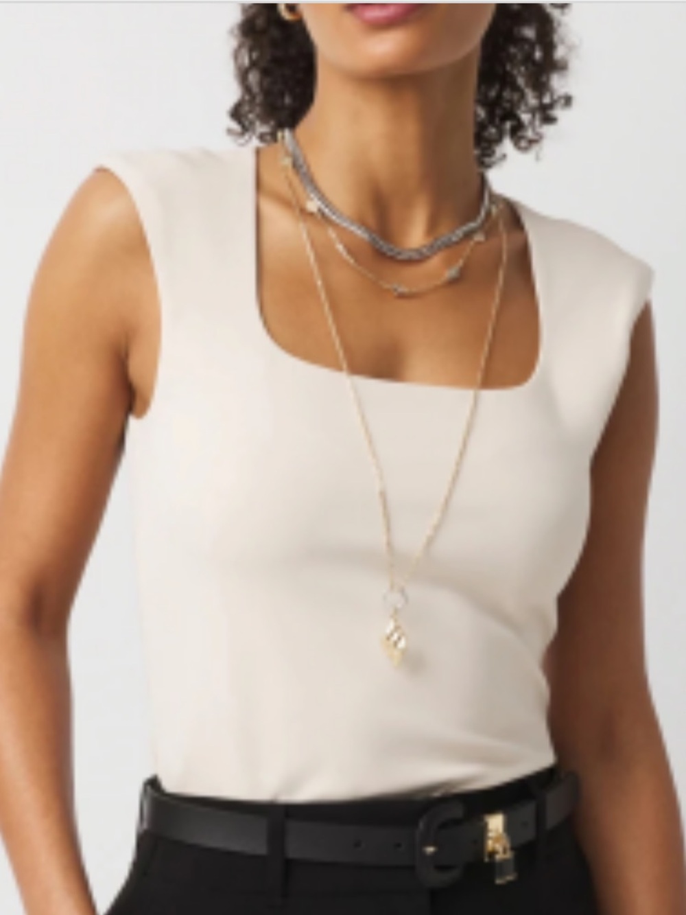 NWT WHBM FORME™ All Ways Stretch Square Neck Top